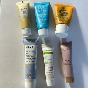 Travel size bundle of facial masks